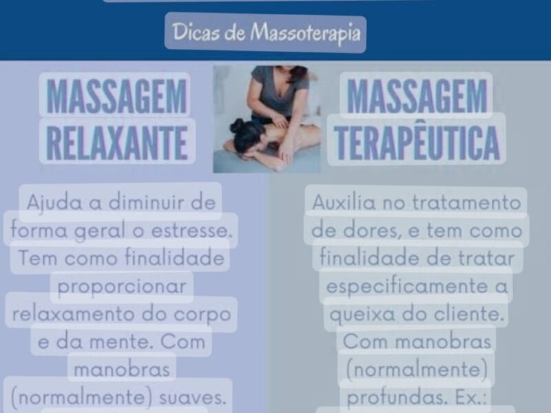 Massagem relaxante ou terapêutica