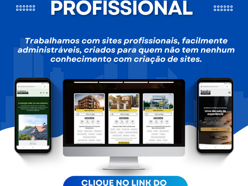 Criação de Site Profissional com qualidade extrema e preço justo.