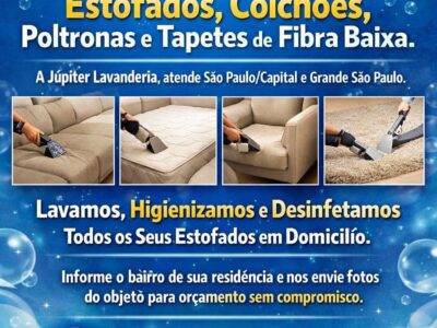 Lavagem e Higienização de Estofados Alta Performance