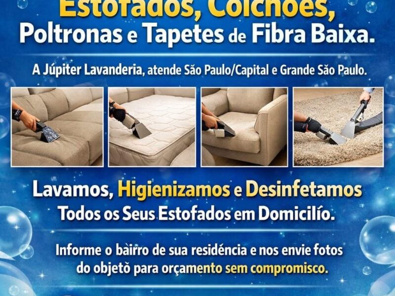 Lavagem e Higienização de Estofados Alta Performance