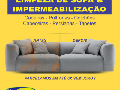 Limpeza de Sofá e Impermeabilização de Estofados, Colchão, Tapetes e Persianas