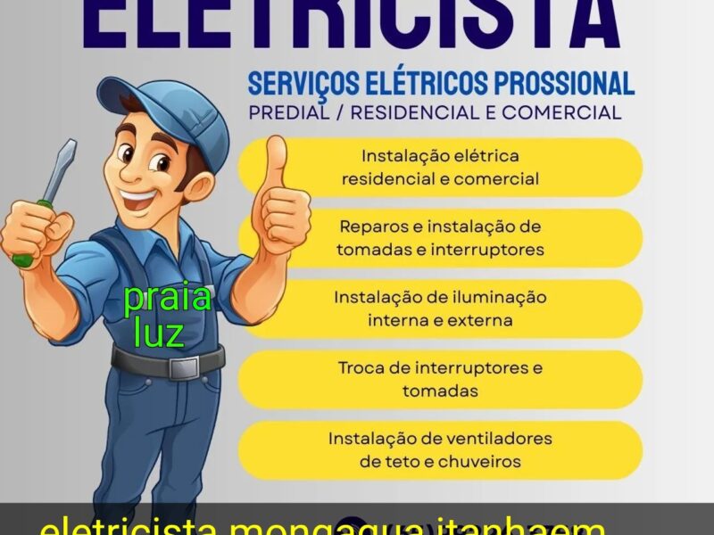 Eletricista 13 996726294 whatsapp mongagua