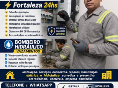 ELETRICISTA BOMBEIRO HIDRAULICO FORTALEZA 24 HORAS (85) 99858-1919