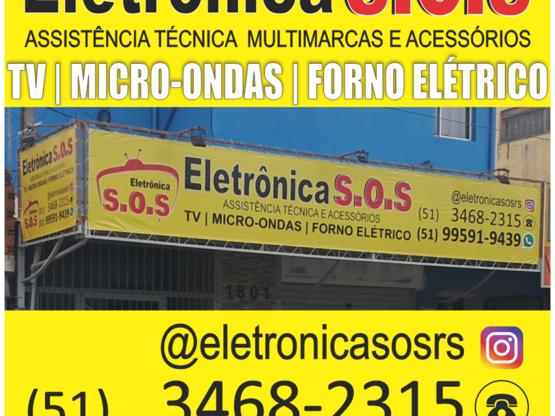 Eletrônica SOS - Conserto de Tvs, Forno Micro-ondas e Forno Elétrico.