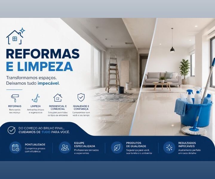 Reforma e limpeza